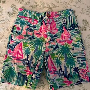 Lilly Pulitzer Boys Sailboat Print Shorts
